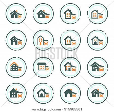 House Type Icon Set For Web Sites And User Interface
