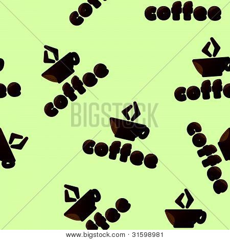 Kaffe. Problemfri vektor mønster