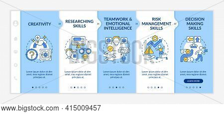 Problem-solving Skills Onboarding Vector Template. Responsive Mobile Website With Icons. Web Page Wa