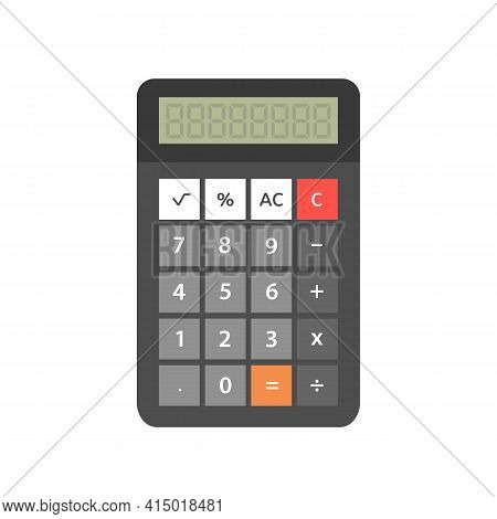 Calculator Isolated On White Background. Calculator Flat Style Icon. Vector Stock