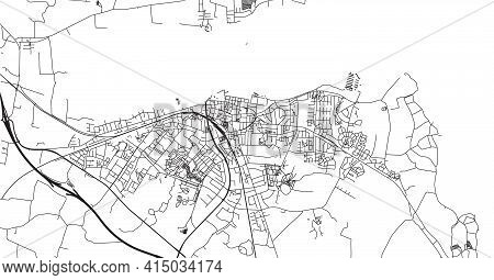 Urban Vector City Map Of Holbaek, Denmark