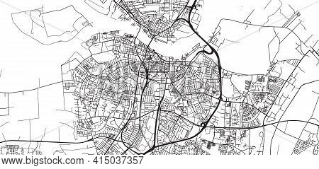 Urban Vector City Map Of Aalborg, Denmark