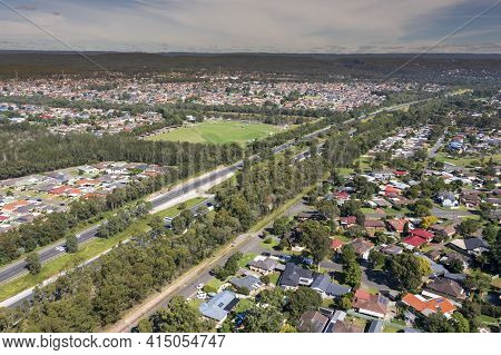 Aerial View Of Residential Houses In The Suburb Of South Penrith In Greater Sydney In New South Wale