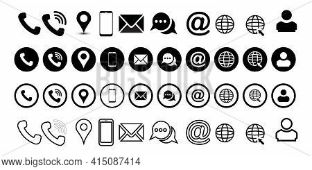 Basic Icon Set. Simple Web Business Shopping Communication Vector Icon Set.