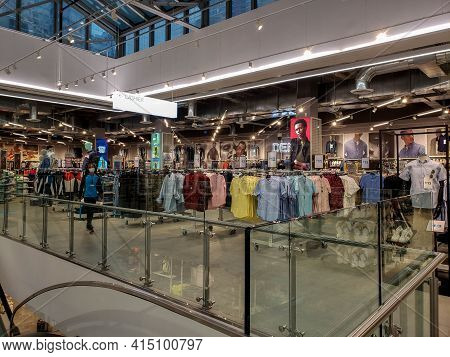 Chicago, Il March 15, 2021, Primark Clothing Department Store Building Interior Clothing Goods For S