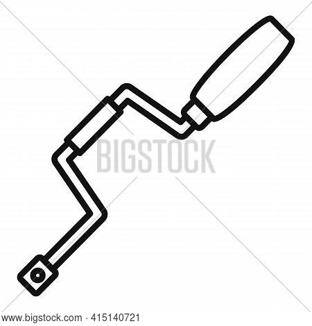 Carpenter Brace Icon. Outline Carpenter Brace Vector Icon For Web Design Isolated On White Backgroun