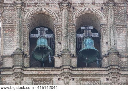 Our Lady Of Granada Magnificent Tower Of Brick. Bells. Llerena, Extremadura, Spain