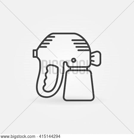 Paint Sprayer Or Spray Gun Vector Concept Line Icon