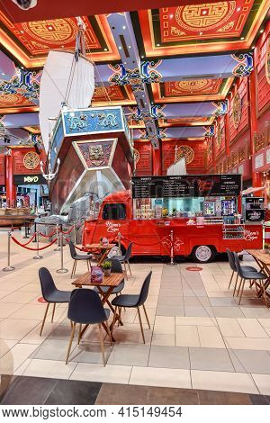 Ibn Battuta Mall, Dubai, United Arab Emirates, March 29, 2021, The Interior Of Ibn Battuta Mall Is O