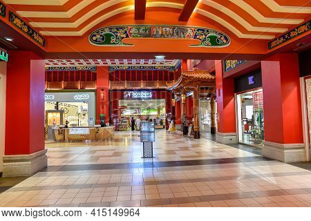 Ibn Battuta Mall, Dubai, United Arab Emirates, March 29, 2021, The Interior Of Ibn Battuta Mall Is O