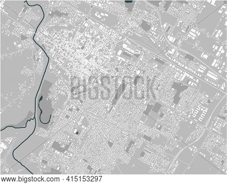 Map Of The City Of Forli, Italy
