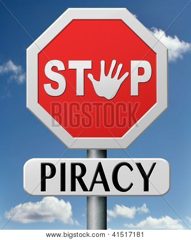 halte au piratage et illégale la copie de protection de la propriété intellectuelle et droits d'auteur protègent copie du commerce