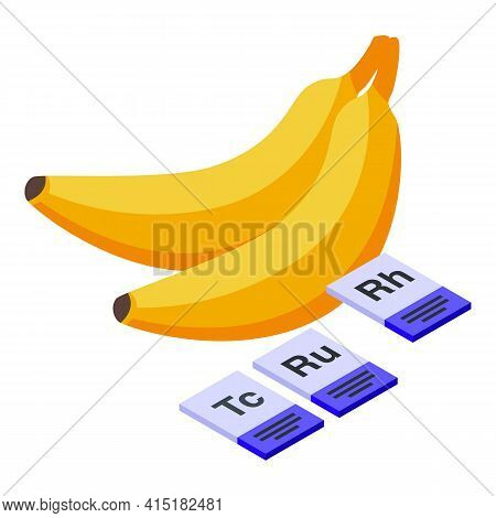 Gmo Bananas Icon. Isometric Of Gmo Bananas Vector Icon For Web Design Isolated On White Background