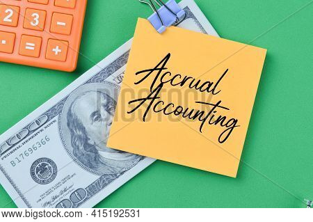 Memo Note Written With Accrual Accounting. Top View