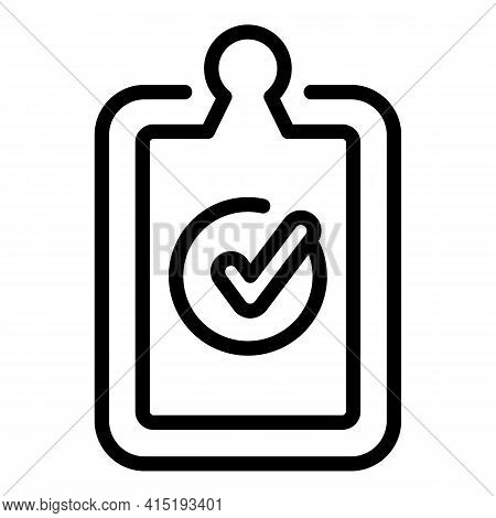 Clipboard Task Icon. Outline Clipboard Task Vector Icon For Web Design Isolated On White Background