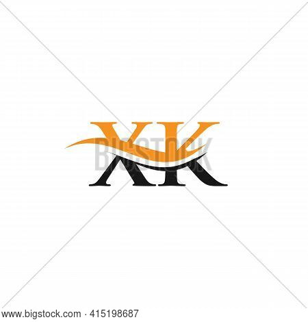Xk Letter Linked Logo For Business And Company Identity. Initial Letter Xk Logo Vector Template.