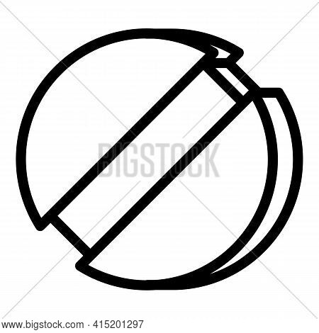 Cough Lozenge Icon. Outline Cough Lozenge Vector Icon For Web Design Isolated On White Background