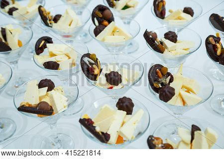 Delicious Dish On The Buffet Table. Cold Appetizers From The Chef For The Celebration