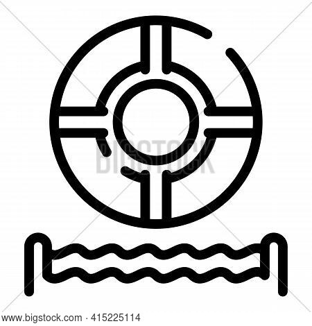 Life Buoy Icon. Outline Life Buoy Vector Icon For Web Design Isolated On White Background