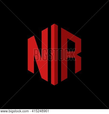 Creative, Simple And Elegant Initial Letter Nir Logo Template In Flat Design Monogram Illustration