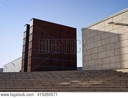 Bologna - Italy - February 20, 2021: Shoah Memorial Monument In Bologna. This Monument Represents Th