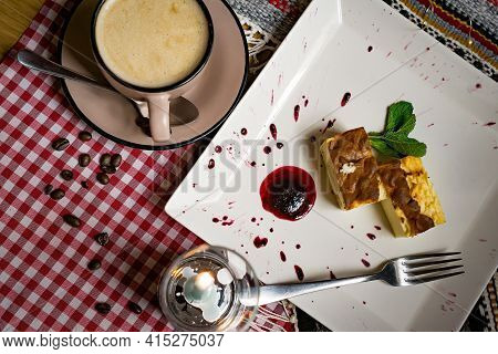 Traditional Georgian Sweets And Desserts With Hazelnuts, Walnuts, Grape Juice, Honey, Chocolate. Bak