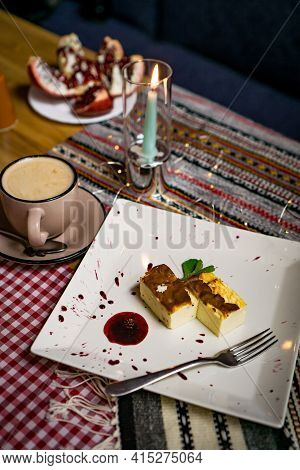 Traditional Georgian Sweets And Desserts With Hazelnuts, Walnuts, Grape Juice, Honey, Chocolate. Bak