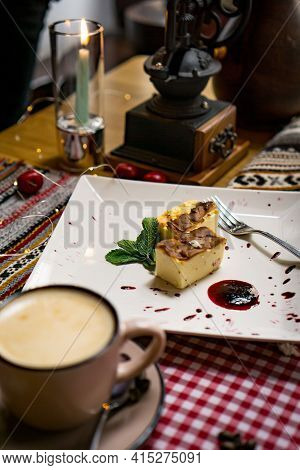 Traditional Georgian Sweets And Desserts With Hazelnuts, Walnuts, Grape Juice, Honey, Chocolate. Bak