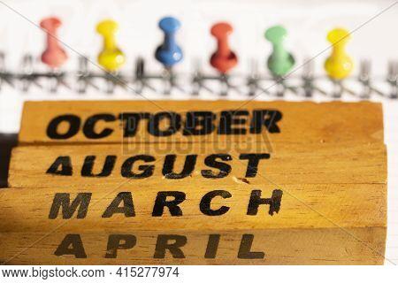 Concept Of Seasons, Months Of The Year And Calendar