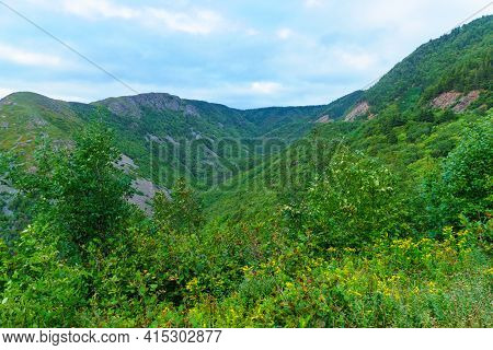 Landscape (near Cap Rouge) Along The Cabot Trail, In Cape Breton Island, Nova Scotia, Canada