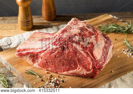 Raw Red Prime Rib Roast