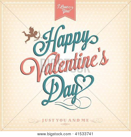 Happy Valentine's Day Hand letters - typografische achtergrond