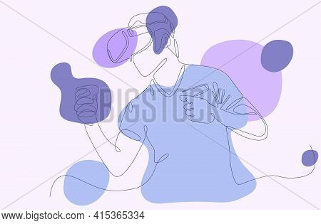 There's Nothing Wrong With Playing Video Games As A Human.this Background Shows Gamers Playing And E