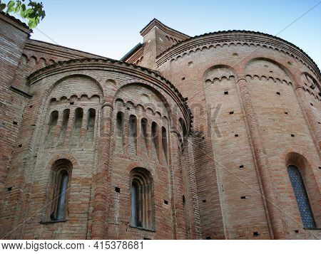 Abbey Of Nonantola. Abbazia Di Nonantola. Medieval Monastic Building Seat Of An Important Benedictin