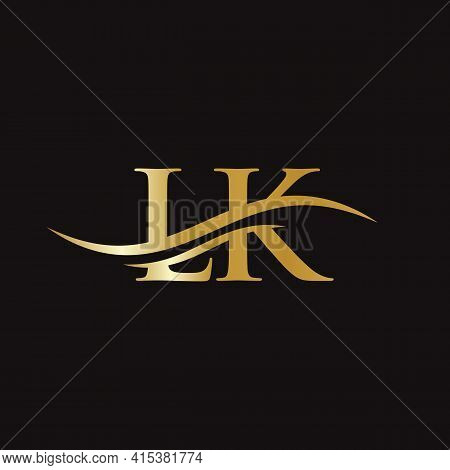 Creative Lk Letter With Luxury Concept. Modern Lk Logo Design For Business And Company Identity.
