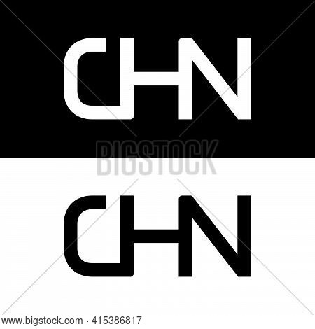 Creative, Simple And Elegant Initial Letter Chn Logo Template In Flat Design Monogram Illustration