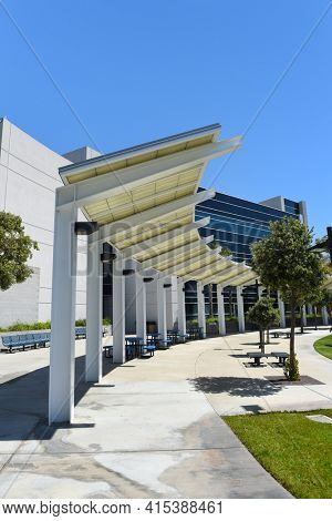 GARDEN GROVE, CALIFORNIA - 31 MAR 2021: Coastline Community College is part of the California Community College system.