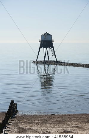 Nízké maják na Dovercourt, Essex, Velká Británie.