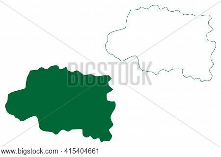 Panipat District (haryana State, Republic Of India) Map Vector Illustration, Scribble Sketch Panipat
