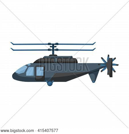Helicopter Vector Icon.cartoon Vector Icon Isolated On White Background Helicopter.