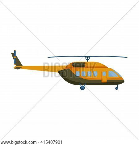 Helicopter Vector Icon.cartoon Vector Icon Isolated On White Background Helicopter.