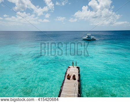Playa Kalki Curacao Tropical Island In The Caribbean Sea, Playa Kalki Western Side Of Curacao Caribb