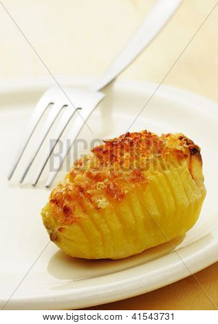 Ristede Hasselback kartoffel