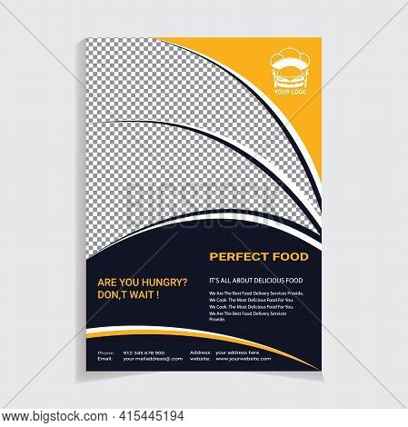 Fast Food Flyer Design Vector Illustration Template
