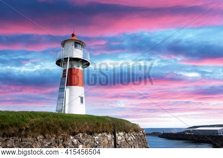 Old lighthouse outside Torshavn city