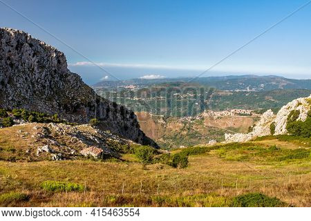 View Of Rocca Del Crasto Near Alcara Li Fusi Town In The Nebrodi Park, Sicily