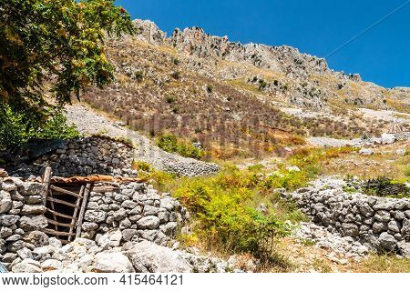 View Of Rocca Del Crasto Near Alcara Li Fusi Town In The Nebrodi Park, Sicily