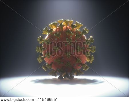 Sars-cov-2 Severe Acute Respiratory Syndrome Coronavirus 2. 3d Illustration.