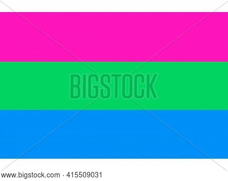 Lgbt Pride Flag, Polisexual Pride. Multicolored Peace Flag Movement. Original Colors Symbol.