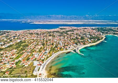 Island Of Vir Archipelago Aerial Panoramic View, Dalmatia Region Of Croatia